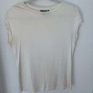 Theory white silk t-shirt
